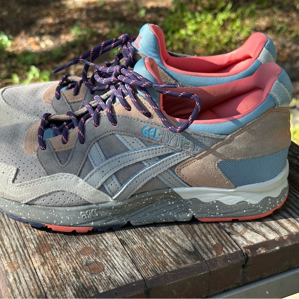 Asics Men's Gel-Lyte V Gray, Blue, Brown, Salmon